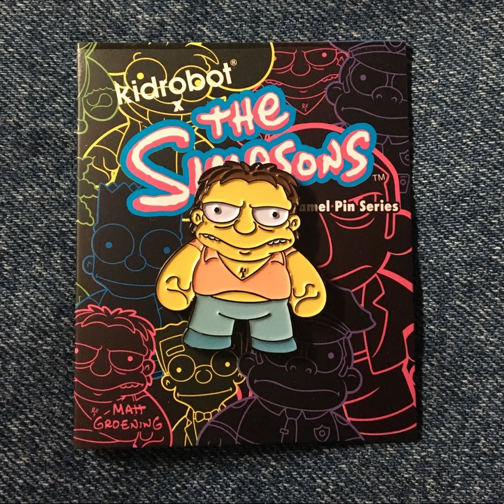 Kidrobot x Simpsons Barney enamel pin